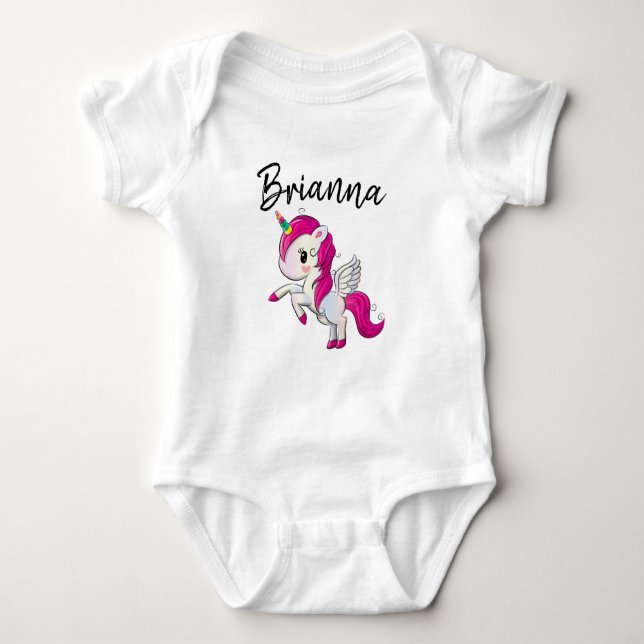 Body Bébé Licorne Personnalisable (Devant)