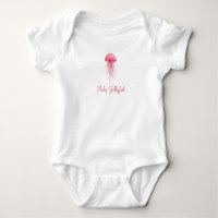 Bébé Méduse Moderne Fille Aquarelle Rose