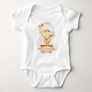 Body Bébé mignon Animaux Hot Air Balloon Floral