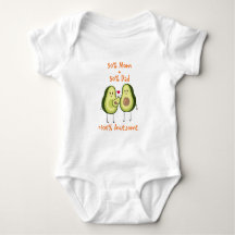 Bébé mignon Avocado Famille Bienvenue Nouveau-né A