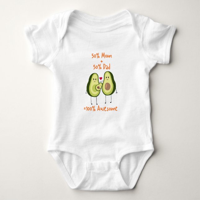 Body Bébé mignon Avocado Famille Bienvenue Nouveau-né A (Devant)
