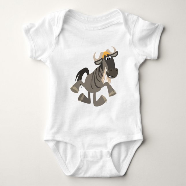 Body Bébé mignon Cartoon Danser Wildebeest Bébé (Devant)