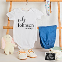 Bébé mignon Johnson Personnalisé Ét. 20XX Unisexe