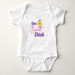 Body Bébé mignon poussin un doux poussin blanc bavoir b