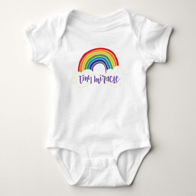 Body Bébé minuscule d'arc-en-ciel de miracle (Devant)