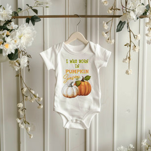 Body Bébé Né en Saison de Citrouilles