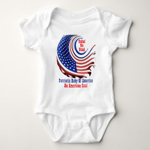Body Bébé Patriote d'Amérique Design Transparent