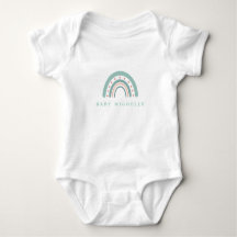 Body Bébé Personnalisé Arc-en-Ciel Aquarelle Bohèm