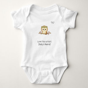 Body bébé personnalisé avec un petit hibou Chibi m