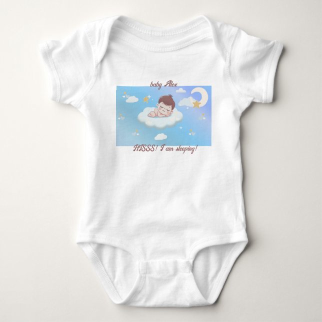 Body Bébé personnalisé un morceau de rêve doux dans le  (Devant)