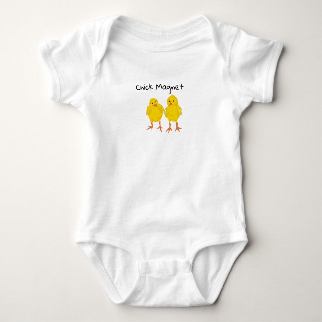 Body Bébé Poussins Peinture Chick Magnet Bébé Bodysuit (Devant)