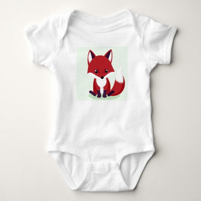 Body 🦊❤️ Bébé Renard Rouge Mignon Cadeau de la Forêt ✨ (Devant)