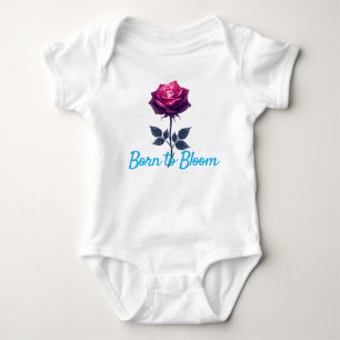 Body bébé Rose Florale – Né pour s'épanouir