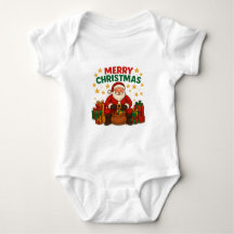 Body bébé Santa Baby – Cadeau de Noël de fêtes de 