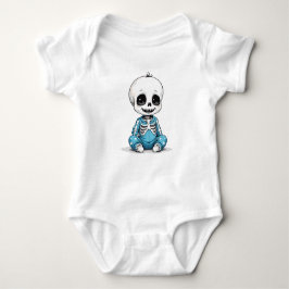 Body Bébé squelettique en pyjama bleu