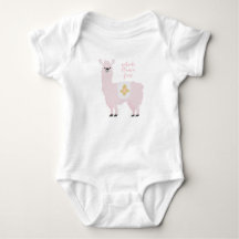 Bébé sympa rose entier Llama amusant