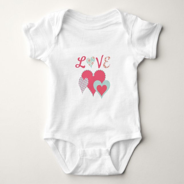 Body Bébé Tee avec coeur (Devant)