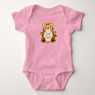 Body Bébé Tigre Fille Rose Safari Baby Shower
