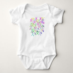 Body bébé "X" Confettis Lettre
