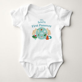 Body Bébés 1ère Pâque Bleu Personnalisé Nom du garçon A