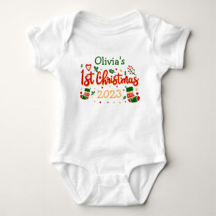 Body Bébés personnalisés Premier Noël, Bébé 1er Xms
