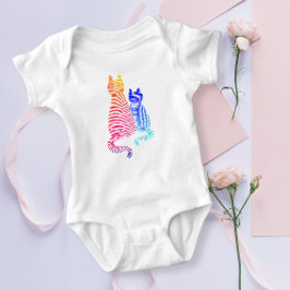 Body Belle couleur Abstraite Gradient Chats rayés Moder