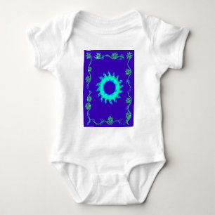 Body Belle Iridescente Blue Floral Art peinture à l'hui