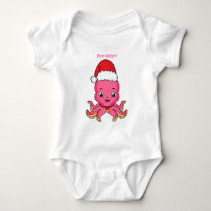 Body Belle pieuvre joyeuse en casquette de Noël
