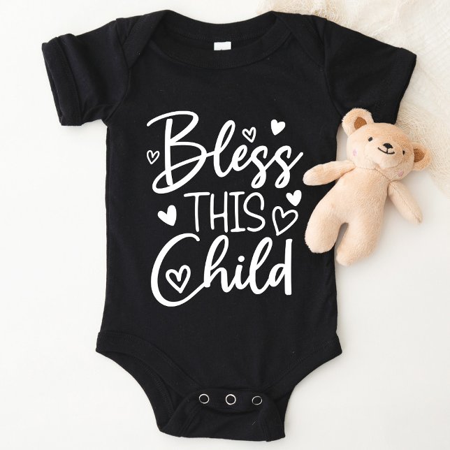 Body Bénissez Cet Enfant Baptême Religieux Baby Kid Che (Créateur téléchargé)