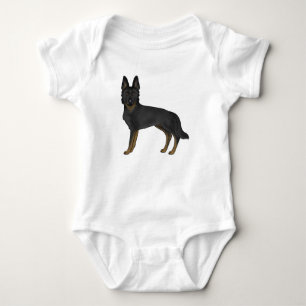 Body Berger Allemand De Bi-Couleur Noir Brown Et Chien 
