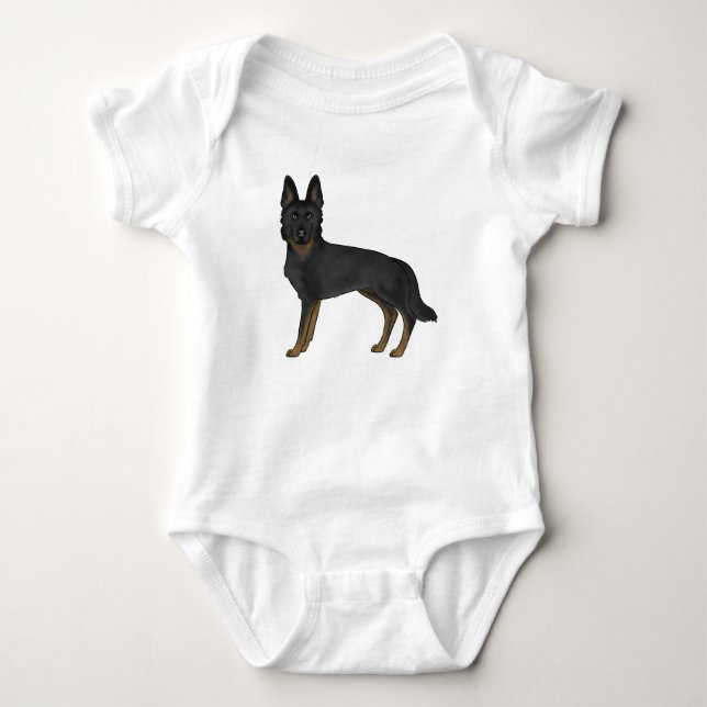 Body Berger Allemand De Bi-Couleur Noir Brown Et Chien  (Devant)