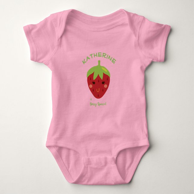 Body Berry Spécial Personnalisé Sourire fraise (Devant)
