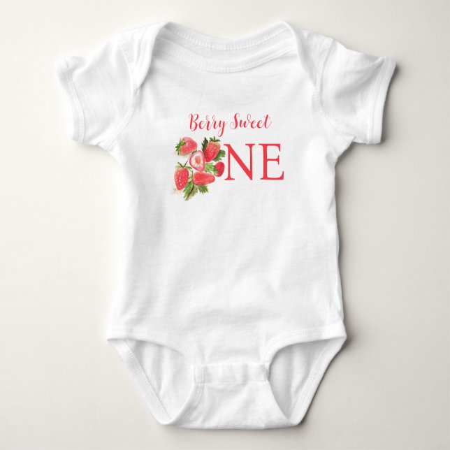 Body Berry Sweet Un Anniversaire Fraise Aquarelle (Devant)