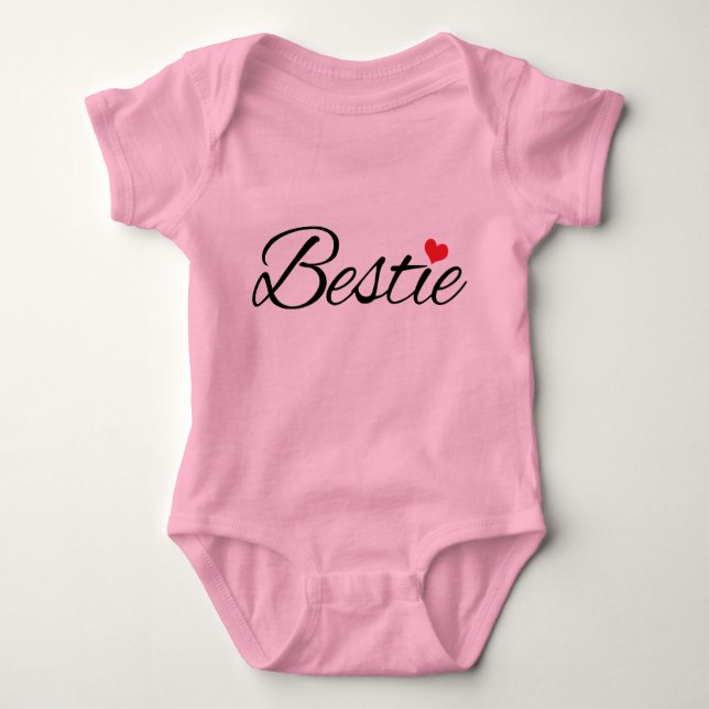 Body Bestie de bébé rose (Devant)
