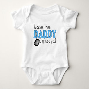 Body Bienvenue à la maison Papa avec des étiquettes de 