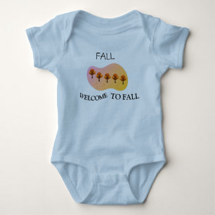 Body Bienvenue en Automne Bébé Bleu Clair