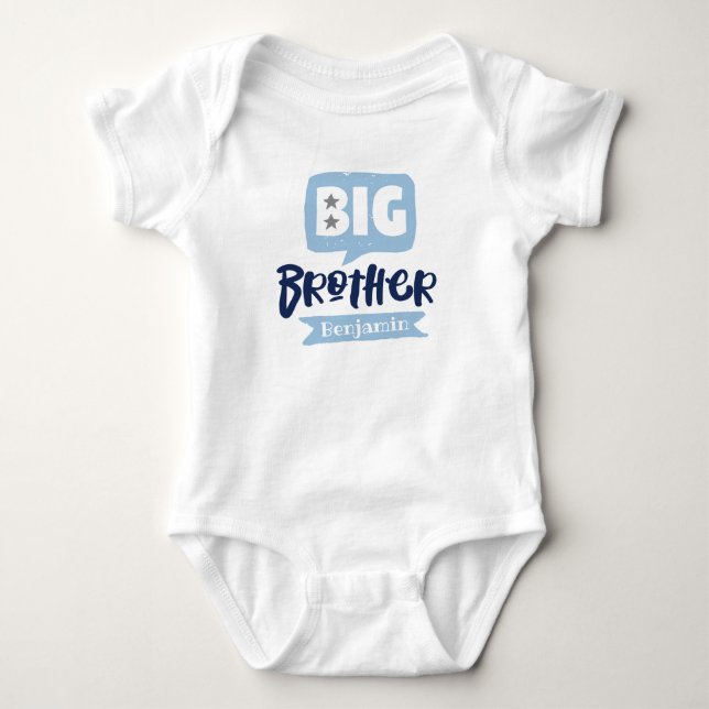 Body Big Brother Baby Faire-part Nom & Monogram Baby (Devant)