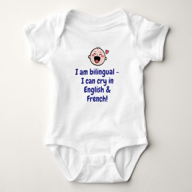 Body Bilingual Baby, Funny Gift Baby (Devant)