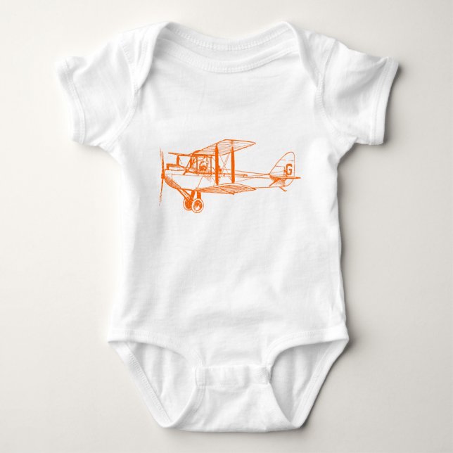 Body Biplane vintage - Orange (Devant)