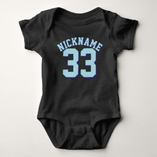 Body Black & Aqua Baby Sports Jersey Design