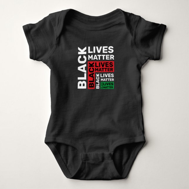 Body Black Lives Matt BLM Red Green Typographie (Devant)