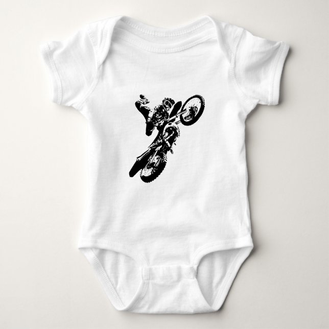 Body Black White Pop Art Motocross Motorcyle Sport (Devant)