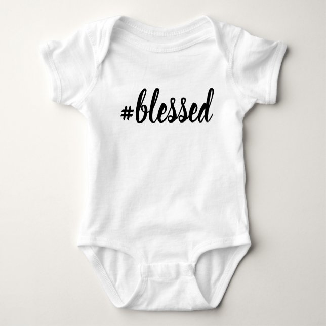 Body #Blessed Baby Bodysuit Blessed Hashtag (Devant)