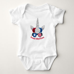 Body Bleu blanc bleu mignon Parties scintillant Unicorn