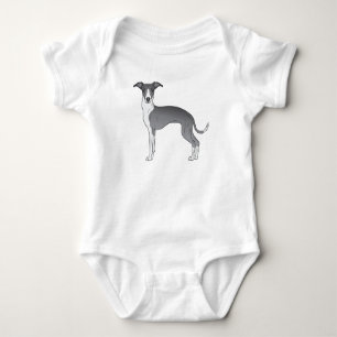 Body Bleu Et Blanc Italien Greyhound Cute Dessin Chien