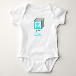 Body Bloc personnalisé d'alphabet de bébé de monogra