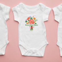 "Bloom Baby Bloom" Bodysuit en floral aquarelle