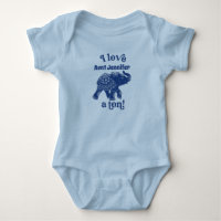 Blue Elephant I Love Nom a Ton Personnalisé