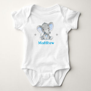Body Blue Elephant Nom du garçon Nouveau-né Toddler 1 p