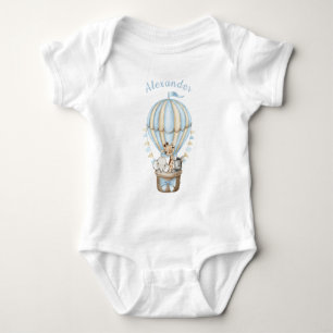 Body Blue Hot Air Balloon Safari Animaux Bodysuit bébé